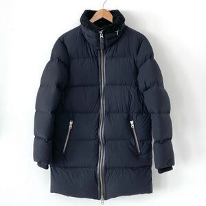 Macage Black Goose Down Puffer Coat Seep Skin Fur Stand Collar Zipper Medium